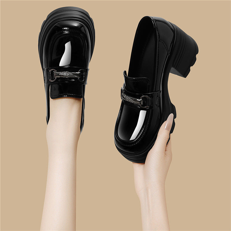 Damen modische Plateau-Schuhe mit glamourösem Schnallen-Detail R&B