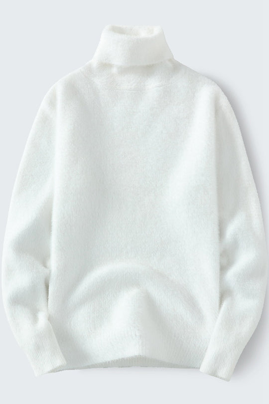 Herren warmer Rollkragenpullover aus weichem Strickstoff R&B
