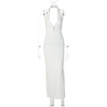 Damen Elegantes Maxikleid mit tiefem V-Ausschnitt und innovativen Drapierungen R&B