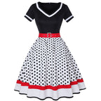 R&B | Vintage Hepburn Polka Dot Kleid