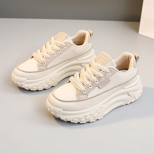 Damen Sportliche Sneakers mit hohem Plateau und Profilsohle R&B