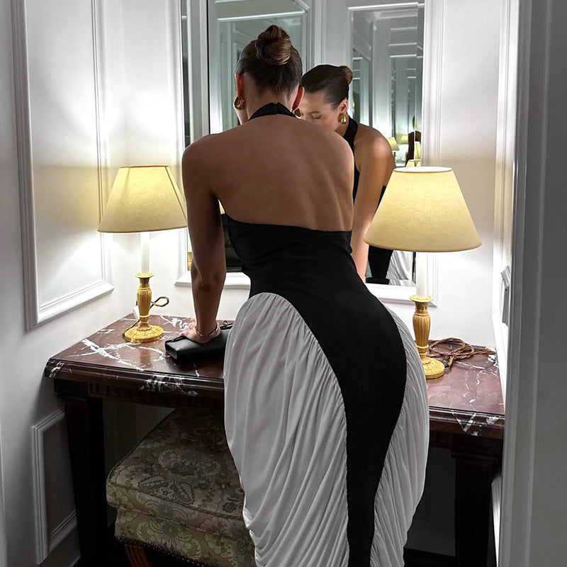 Damen Elegantes Abendkleid mit tiefem Rückenausschnitt und innovativem Drapierungsdesign R&B
