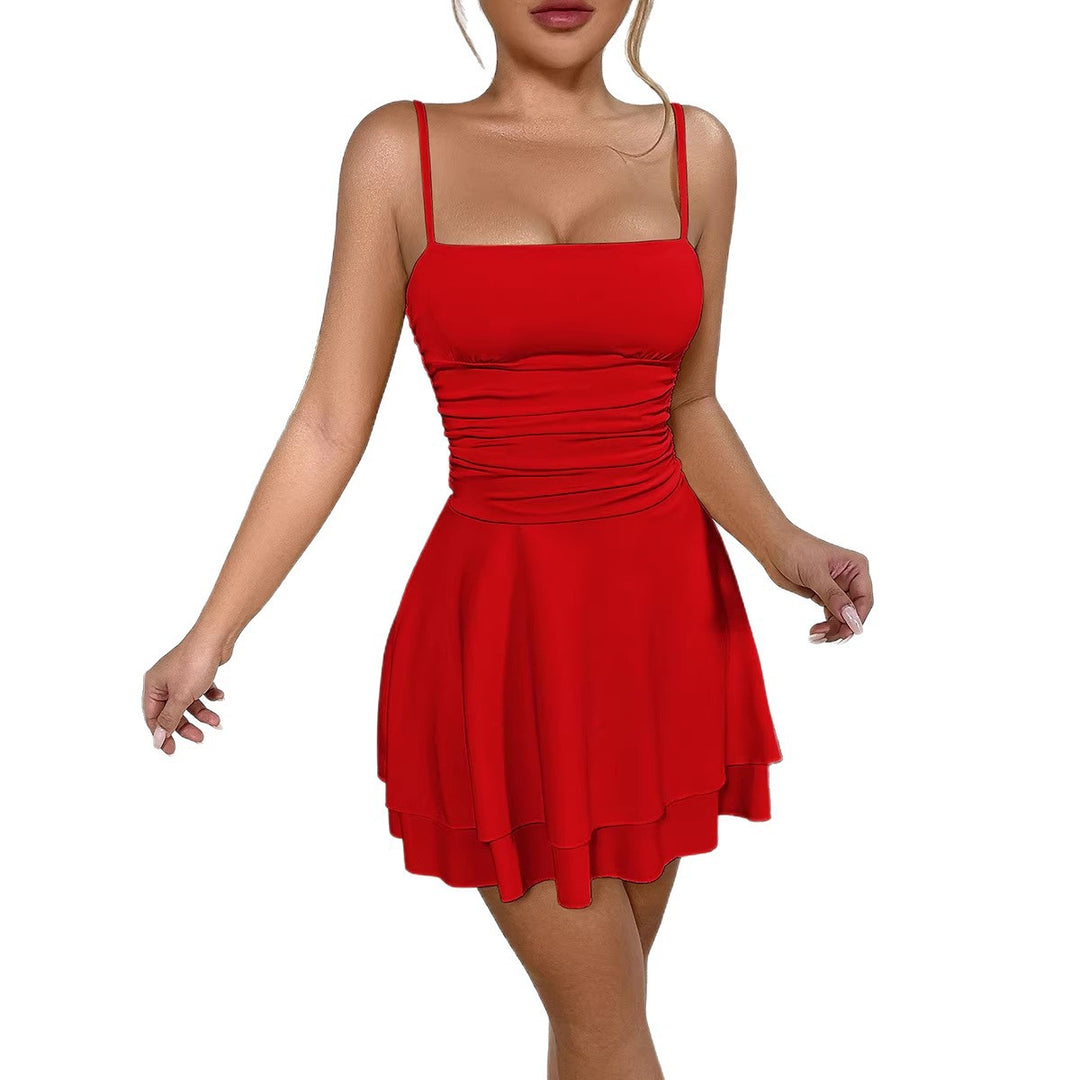Damen Neckholder Minikleid mit Raffung R&B