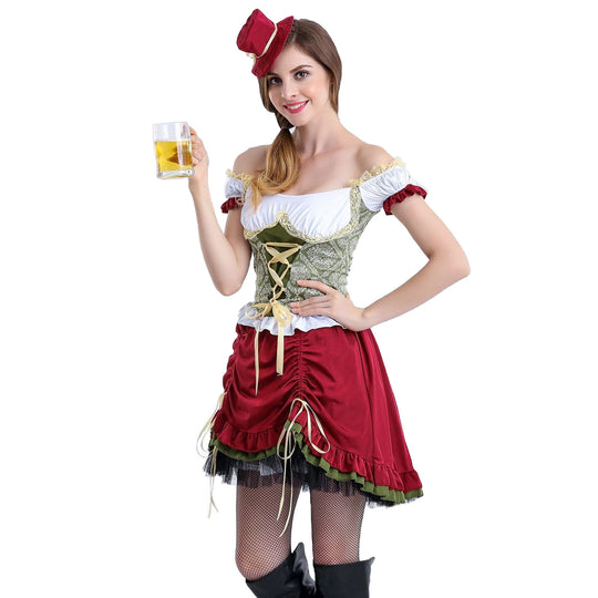 Damen Trachtenkostüm mit eleganten Rüschen und romantischem Mieder R&B