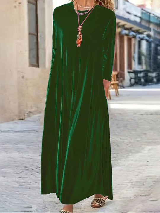 Damen Maxikleid mit elegantem Schnitt und Taschen R&B