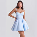 Damen Freizeitkleid mit trägerlosem Design und voluminösem Rock R&B