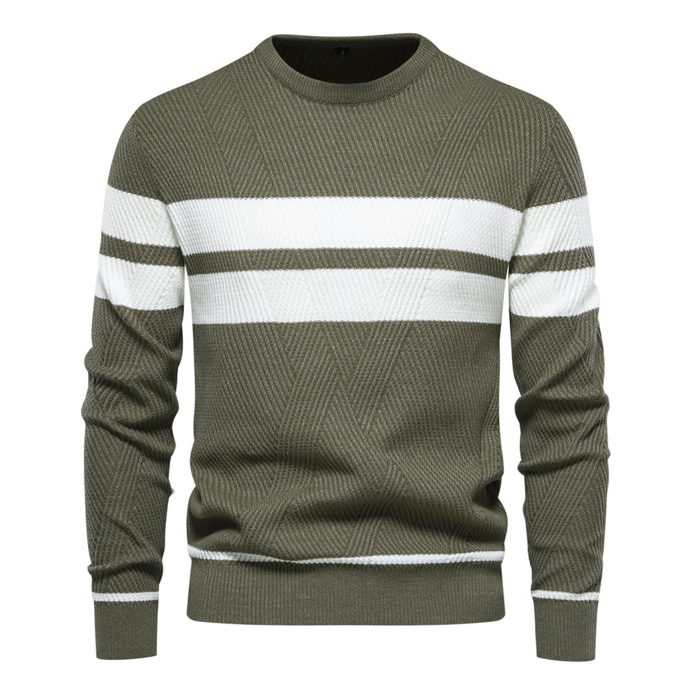 Herren strukturiertes Sweatshirt mit modernen Streifen R&B