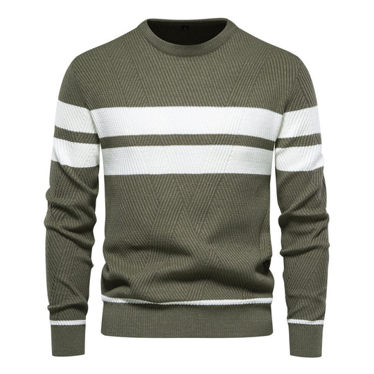 Herren strukturiertes Sweatshirt mit modernen Streifen R&B