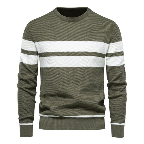 Herren strukturiertes Sweatshirt mit modernen Streifen R&B