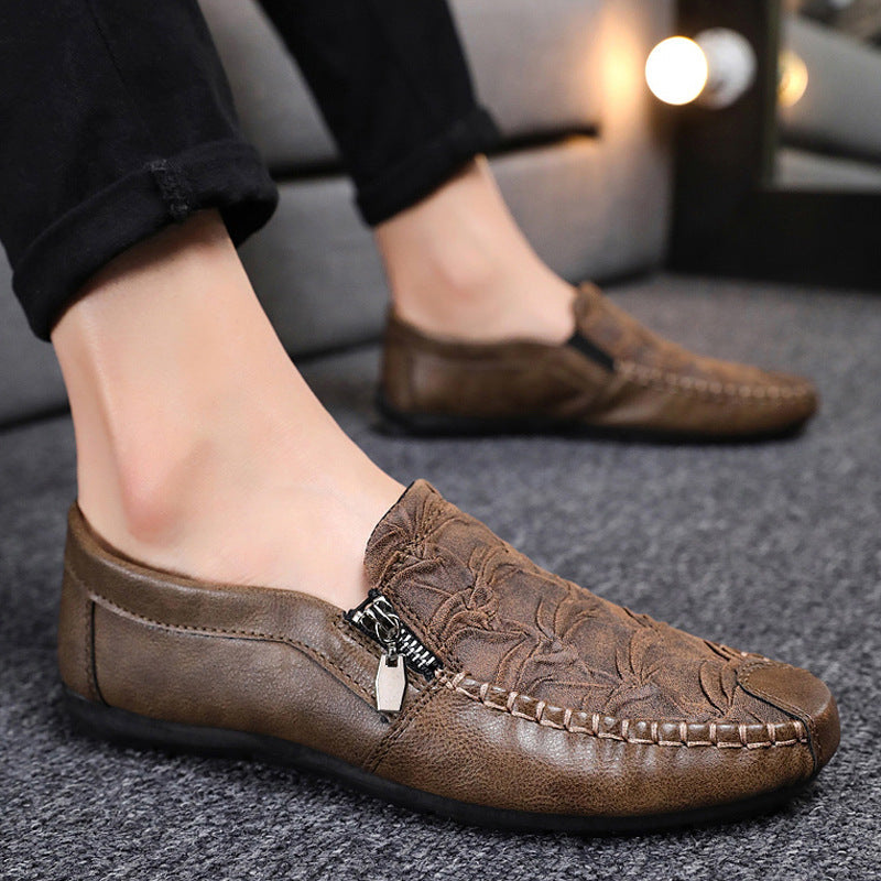 Herren Mokassins mit elegantem Reißverschluss und weichem Leder R&B