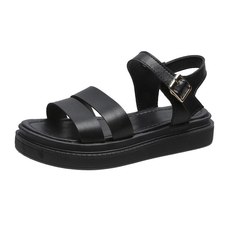 Damen Plateau-Sandalen mit verstellbarem Riemen und komfortabler Sohle R&B