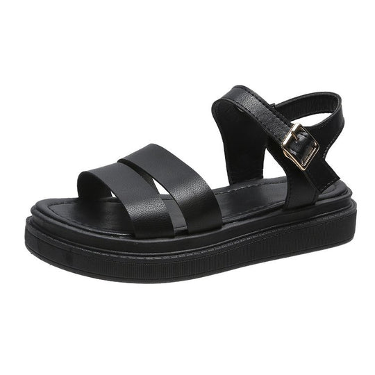 Damen Plateau-Sandalen mit verstellbarem Riemen und komfortabler Sohle R&B