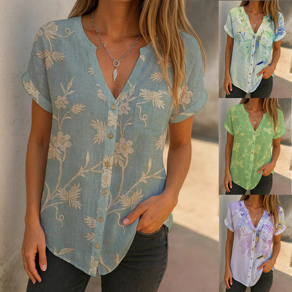 Damen Elegante Bluse mit floralen Stickereien R&B