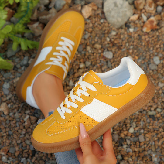 Damen modische Sneakers mit atmungsaktiver Oberflächenstruktur und rutschfester Sohle R&B