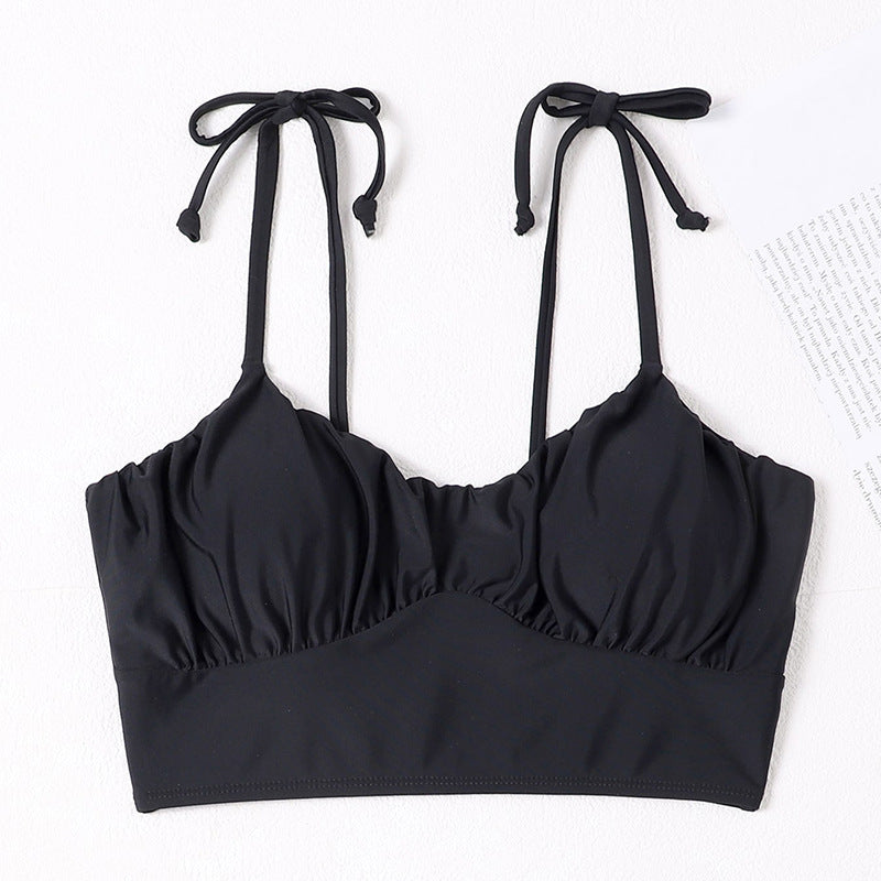 Damen Crop-Top Bikinioberteil mit verstellbaren Trägern und sportlichem Design R&B