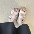 Damen bequeme Clogs mit verstellbaren Schnallen und ergonomischem Fußbett R&B