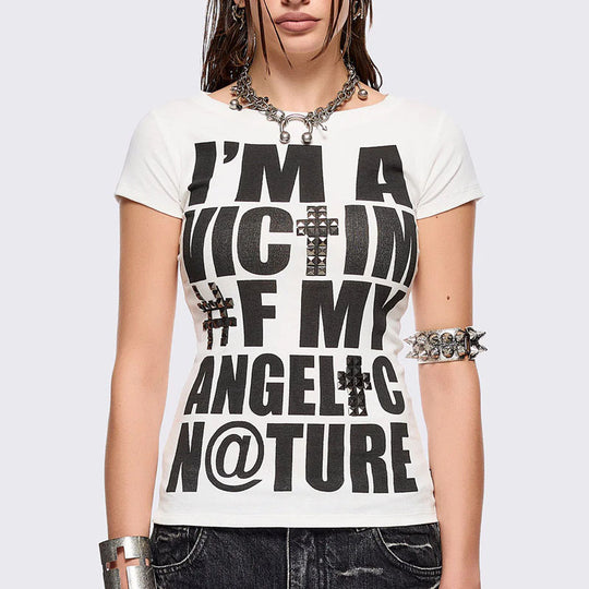 Damen T-Shirt mit kreativem grafischen Aufdruck R&B