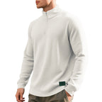 Herren Stepppullover mit modernem Reißverschluss und strukturiertem Design R&B
