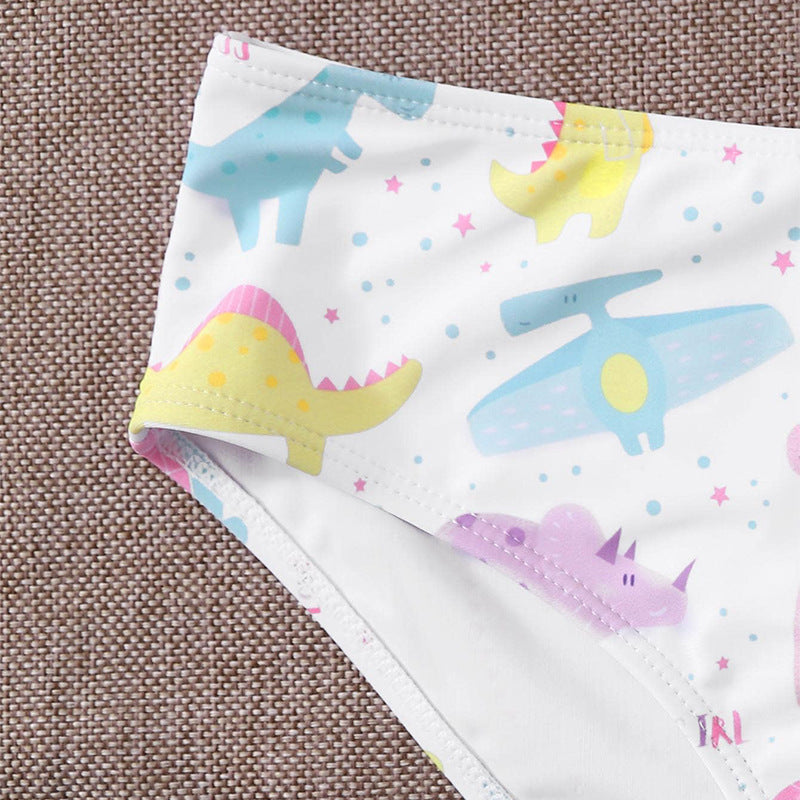 Damen Bunt bedruckter Bikini mit sportlichem Schnitt und breiten Trägern R&B