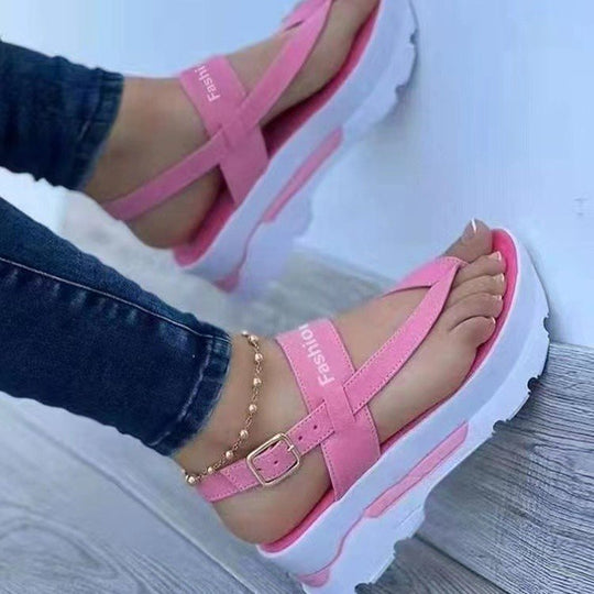 Damen Riemchen-Sandalen mit gepolsterter Sohle und verstellbarem Riemen R&B
