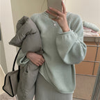Damen Lässiger Pullover mit voluminösen Ärmeln und weichem Material R&B
