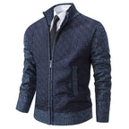 Herren stylische Steppjacke mit strukturiertem Obermaterial und hohem Kragen R&B