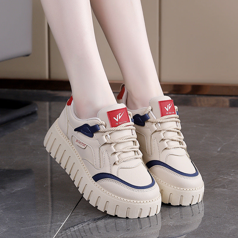 Damen modische Sneakers mit trendigem Plateau und hochwertigem Obermaterial R&B