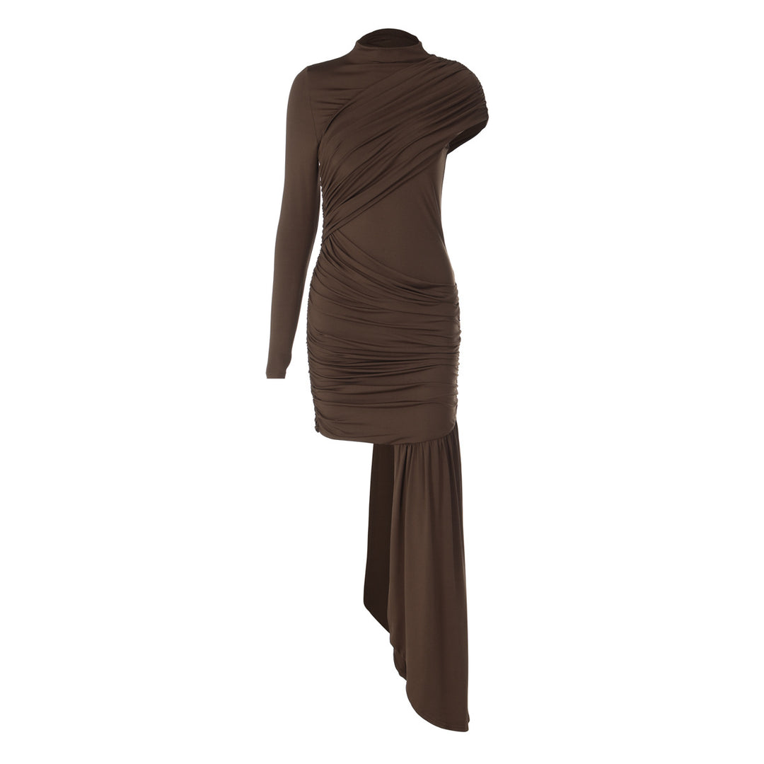 Damen Raffiniertes Maxikleid mit asymmetrischem Saum und Drapé R&B