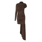 Damen Raffiniertes Maxikleid mit asymmetrischem Saum und Drapé R&B
