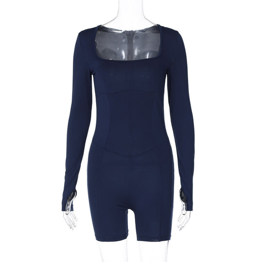Damen Sportliche Langarm-Jumpsuit R&B