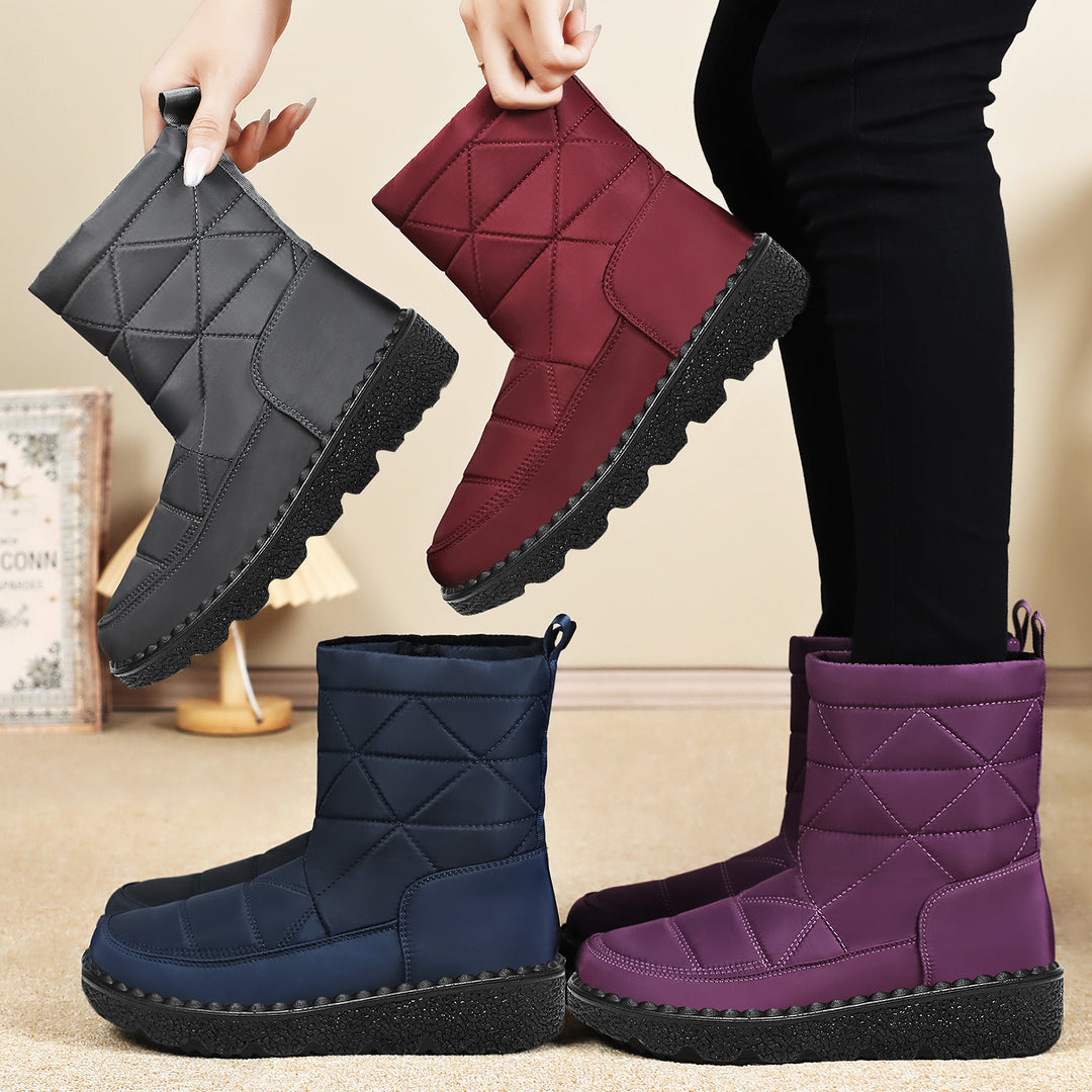 Damen Komfortable Winterstiefel mit hohem Schaft und rutschfester Sohle R&B