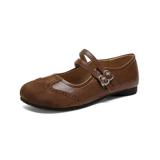 Damen Schuhwerk mit doppeltem Riemen und eleganter Perforation R&B
