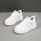 Damen modische Plateau-Sneaker mit atmungsaktivem Obermaterial und dämpfender Laufsohle R&B