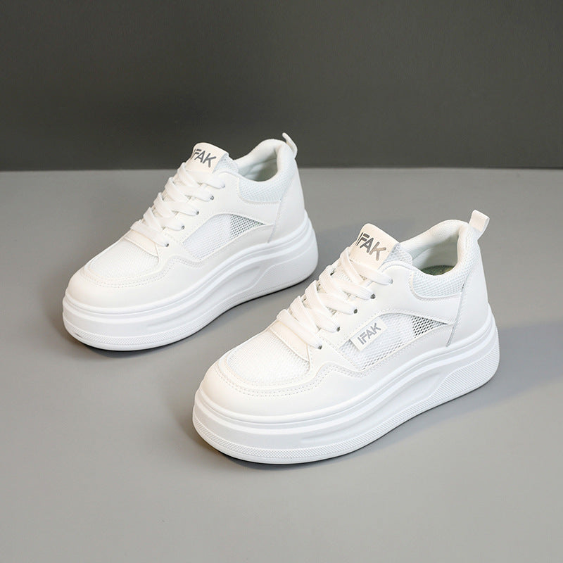 Damen modische Plateau-Sneaker mit atmungsaktivem Obermaterial und dämpfender Laufsohle R&B