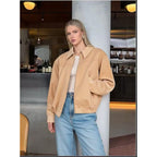 Damen lässige Echtjacke R&B