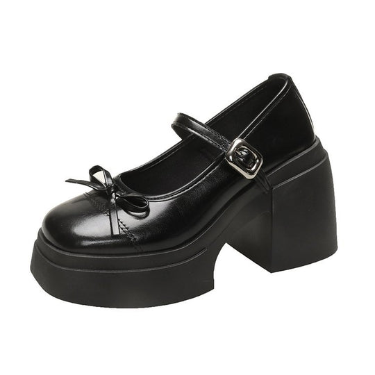Damen Plateau-Pumps mit Riemchen und Schleifendetail R&B