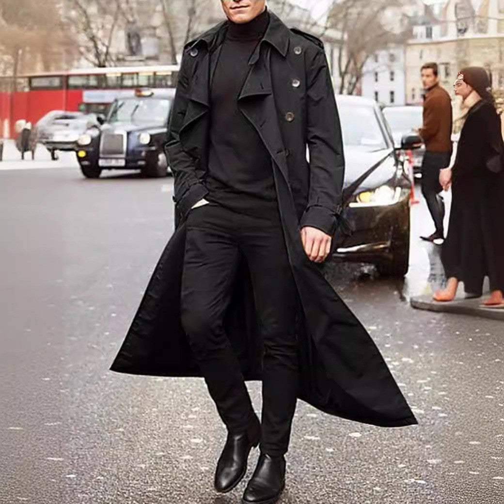 Herren Langer Trenchcoat R&B