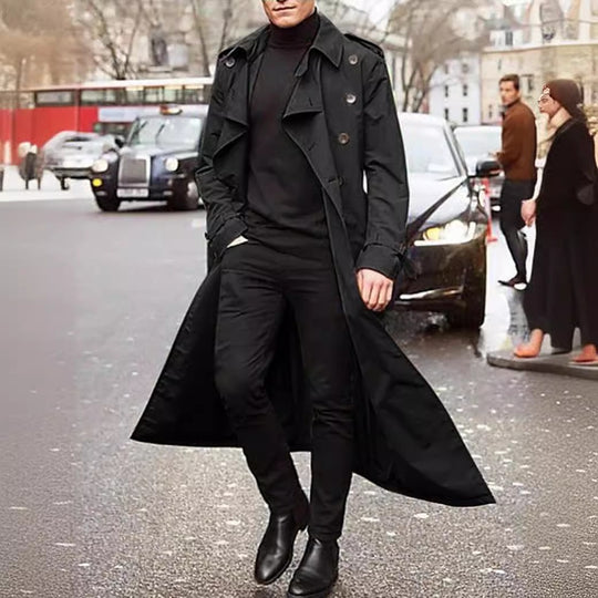 Herren Langer Trenchcoat R&B