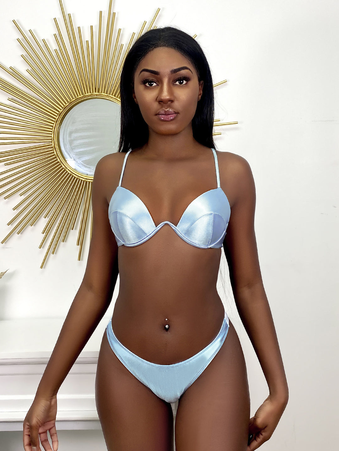 Damen Push-Up-Bikini mit glänzenden Cups R&B