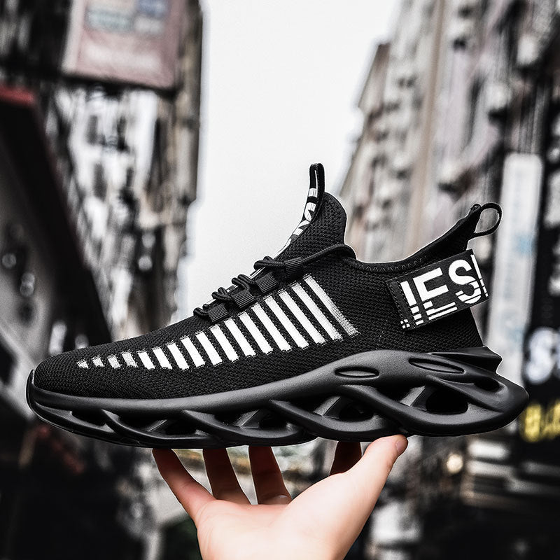 Damen Sportliche Leichtgewicht-Sneaker mit atmungsaktiver Strickoberfläche R&B