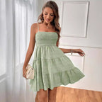 Damen Trägerkleid mit schwingendem Saum und lässigem Schnitt R&B