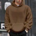 Herren nan oversized Fleece-Kapuzenpullover mit Kängurutasche und dropped shoulders R&B
