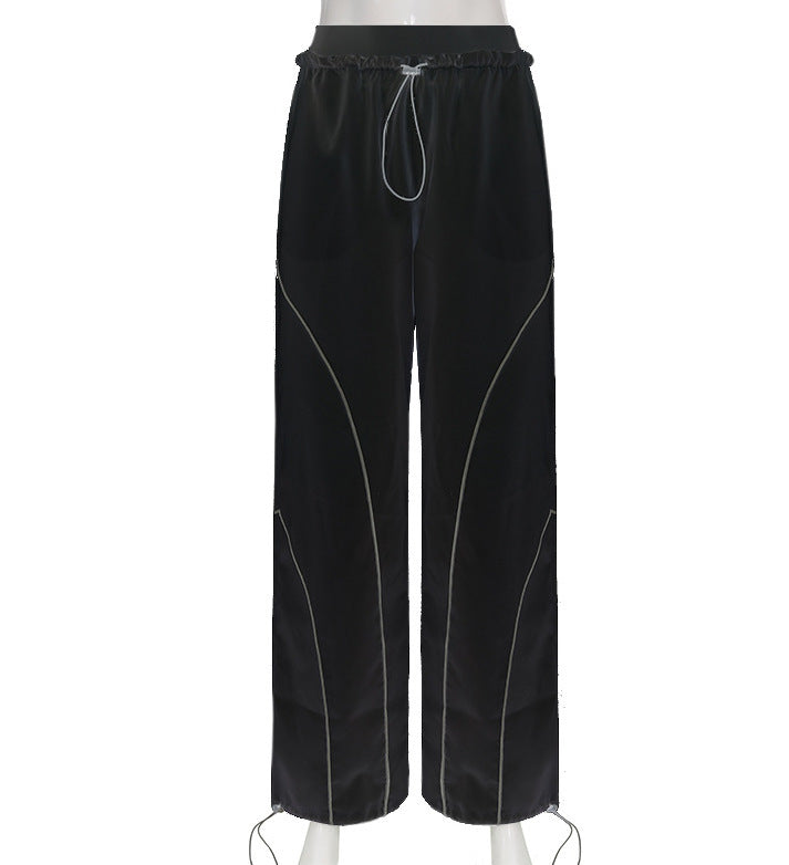 Damen lockere Cargo-Hose mit elastischem Bund und praktischen Seitentaschen R&B