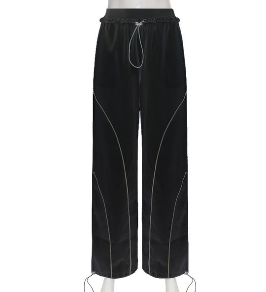 Damen lockere Cargo-Hose mit elastischem Bund und praktischen Seitentaschen R&B