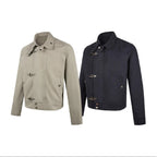 Herren modische Kurzjacke mit innovativen Schnallen und praktischem hochgeschlossenem Kragen R&B