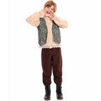 Unisex nan Kinderkostüm Set mit bestickter Paisley-Weste und Rüschenbluse R&B