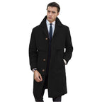Herren urbaner Wollmantel mit asymmetrischem Schnitt