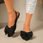 Damen Slingback-Pantoletten mit elegantem Schleifen-Design und praktischem Riemen R&B