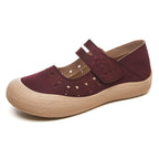 Damen Komfortable Klettschuhe mit Blütenverzierung R&B