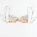 Damen Bandeau-Bikini mit bunten Perlendetails R&B